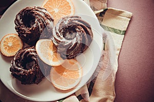 Muffins with orange