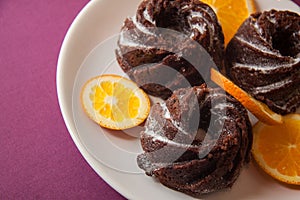 Muffins with orange