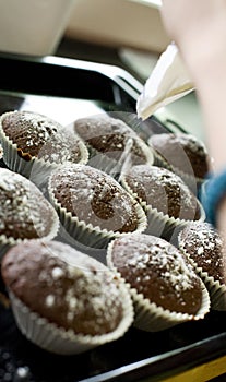 Muffins sprinkled sugar photo