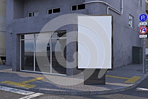 Mupi Sign roadside signage Mockup photo