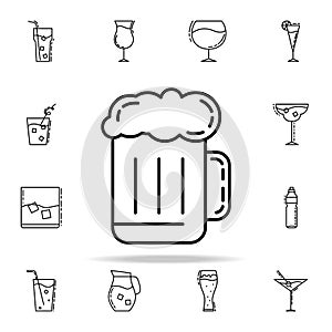 mug of beer dusk icon. Drinks & Beverages icons universal set for web and mobile