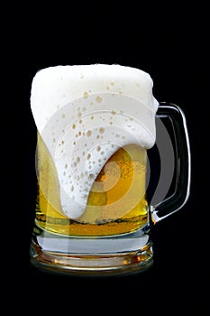 Mug of beer with froth