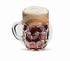 Mug of beer isolated with clipping path