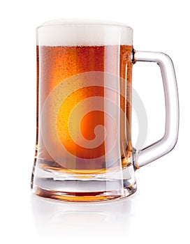 Mug with beer isolated isolated on white background