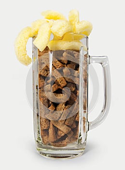 Mug with bread rusks