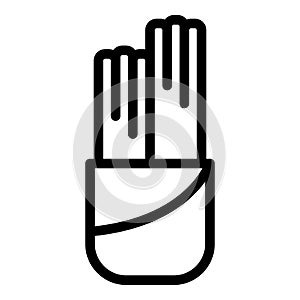 Mug churro icon outline vector. Chocolate food