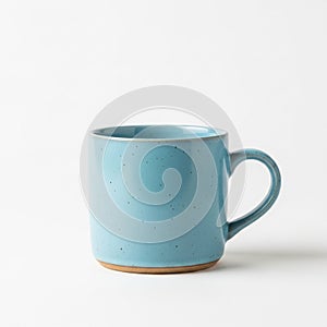 The mug has a simple cylindrical shape with a rounded handle