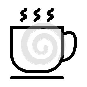 Mug line vector icon which can easily modify or edit