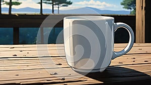 Mug mockup blank white mock-up ceramic hot beverage emaye cup.