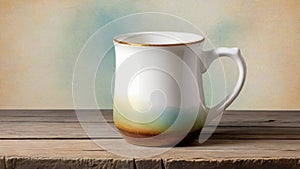 Mug mockup blank white mock-up ceramic hot beverage emaye cup.