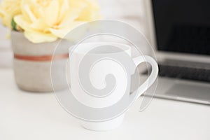 Mug Mockup. Coffee Cup Template. Coffee Mug Printing Design Template. White Mug Mockup. Blank Mug. Styled Stock Product Image. Sty