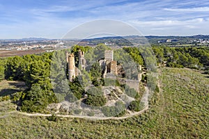 Muga Castle in Lower Penedes, in the municipality of Bellvei. Spain photo