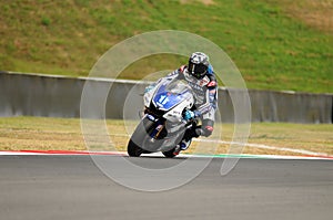 MUGELLO Circuit - JULY 13: Ben Spies Yamaha racing at Qualifying Session of MotoGP Grand Prix of Italy, on July 13, 2012