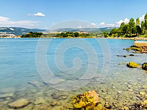 Muggia. Small beach of Trieste