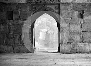 Mughal Architecture inside Lodhi Gardens, Delhi, India, Beautiful Architecture Inside the The Three-domed mosque in Lodhi Garden