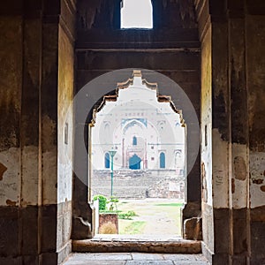 Mughal Architecture inside Lodhi Gardens, Delhi, India, Beautiful Architecture Inside the The Three-domed mosque in Lodhi Garden