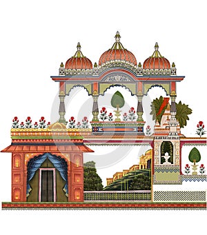 Mughal dome illustration photo