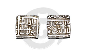 Silver Coin India Mughal Emperor Akbar photo