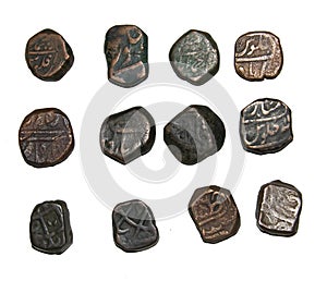 Mughal Emperor Mohammed Shah Copper Coins