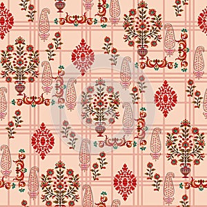 mughal flowers and paisley textile