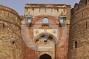 Mughal fort of Purana Qila in Delhi India