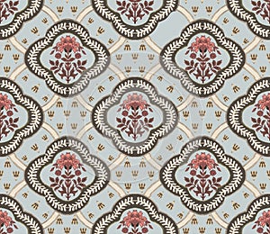 Mughal pattern geometric background