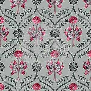 Mughal pattern geometric background