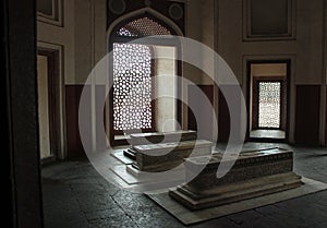 Mughal Tombs and Marble Lattice Screen