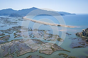 mugla dalaman lake dalyanlar and iztuzu beach opening to the sea