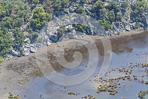 mugla dalaman lake dalyanlar and iztuzu beach opening to the sea