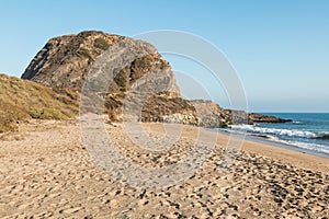 Mugu Rock at Point Mugu State Park on PCH in California