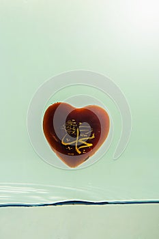 `muhammad ` prophet of Islam symbol Water splash with bubbles of air, on the white background