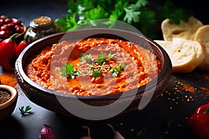 Muhammara, mediterranean food life style Authentic living