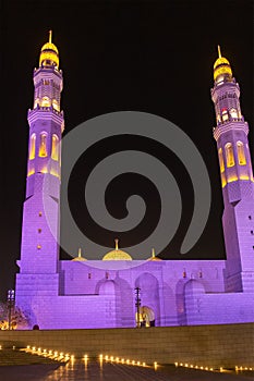 Muhammed Al Ameen Mosque at night. Muscat. Sultanate of Oman