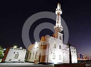 Muharraq corniche mosque and skyline, Bahrain