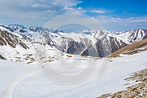 Muhu Pass, Karachay-Cherkessia, Russia. Caucasus Mountains landscape