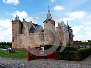 Muiderslot, Muiden Castle in the Dutch town Muiden, Holland, the Netherlands