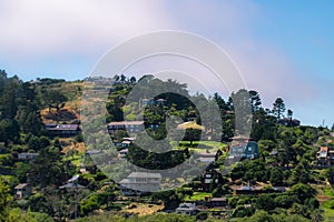 Muir Beach California Mountain Town, Tilt Shift Effect