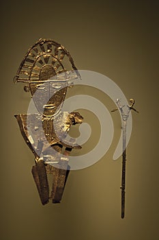 Muisca civilization artwork in Museum of Gold in Bogota Colombia