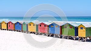 Muizenberg Cape Town, beach huts, Muizenberg, Cape Town, False Bay, South Africa