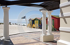 Muizenberg seaside resort with beach huts