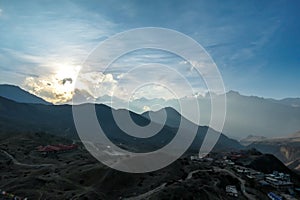 Muktinath - Himalayas shrouded in fog