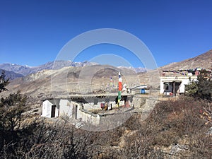 Muktinath Temple in Mustang District, Nepal in Winter.