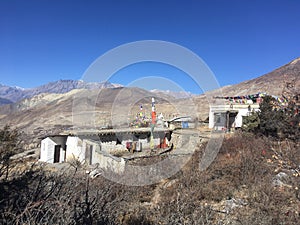 Muktinath Temple in Mustang District, Nepal in Winter.