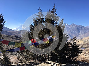 Muktinath Valley in Mustang District, Nepal in Winter.