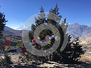 Muktinath Valley in Mustang District, Nepal in Winter.