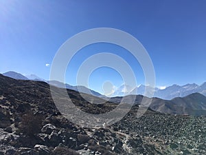 Muktinath Valley in Mustang District, Nepal in Winter.