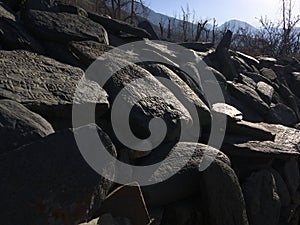 Muktinath Valley in Mustang District, Nepal in Winter.