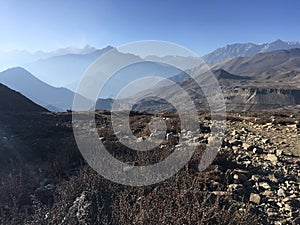 Muktinath Valley in Mustang District, Nepal in Winter.