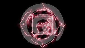 Muladhara Mandala Chakra Symbol Forming of Fire.